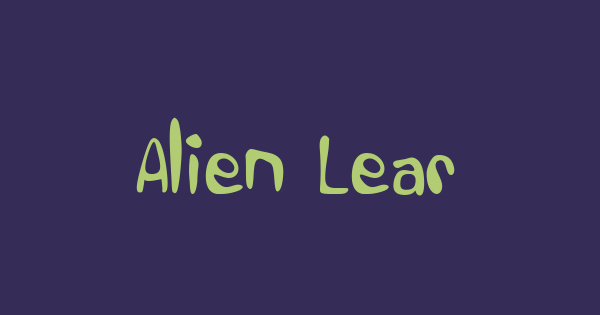 Alien Learns To Write font thumbnail